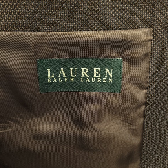 Lauren Ralph Lauren Men's 42R (40.5) Blazer Brown Sport Coat Jacket Rayon Poly - Picture 6 of 9
